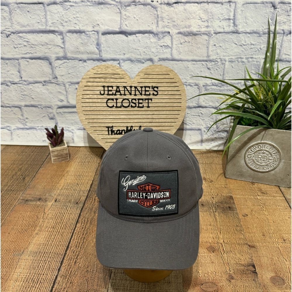 Harley Davidson Ball Cap Logo Adjustable Hat Men's Genuine Logo Patch Cap